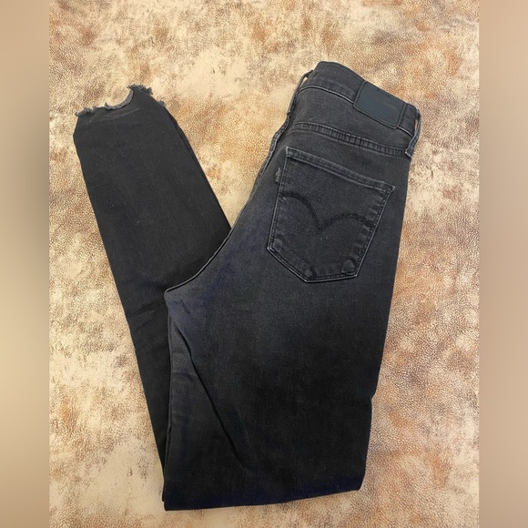 Levi’s 720 super skinny black ripped jeans size 28 - Picture 5 of 5